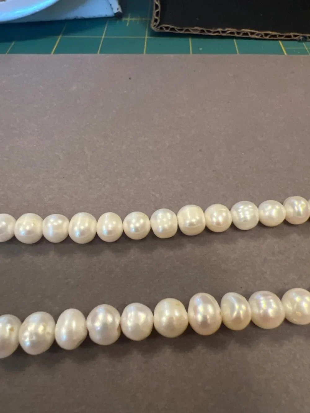 Handcrafted Pearl Necklace With Intricate abalone and Silver Pendant  Art Deco